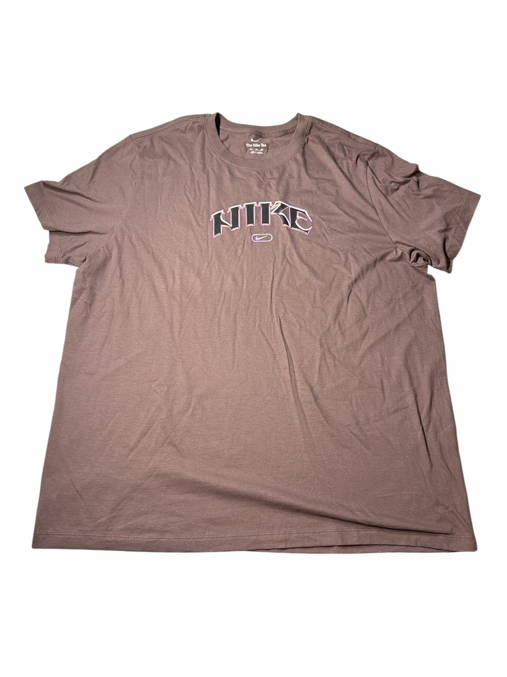 Nike The Nike Tee Men’s 2XL Brown Graphic T-Shirt Retro Logo